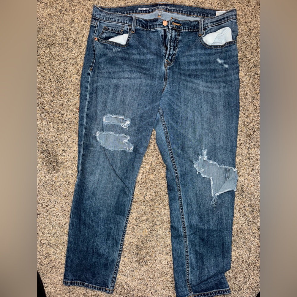 Old Navy Women's Straight Leg Jeans - Blue